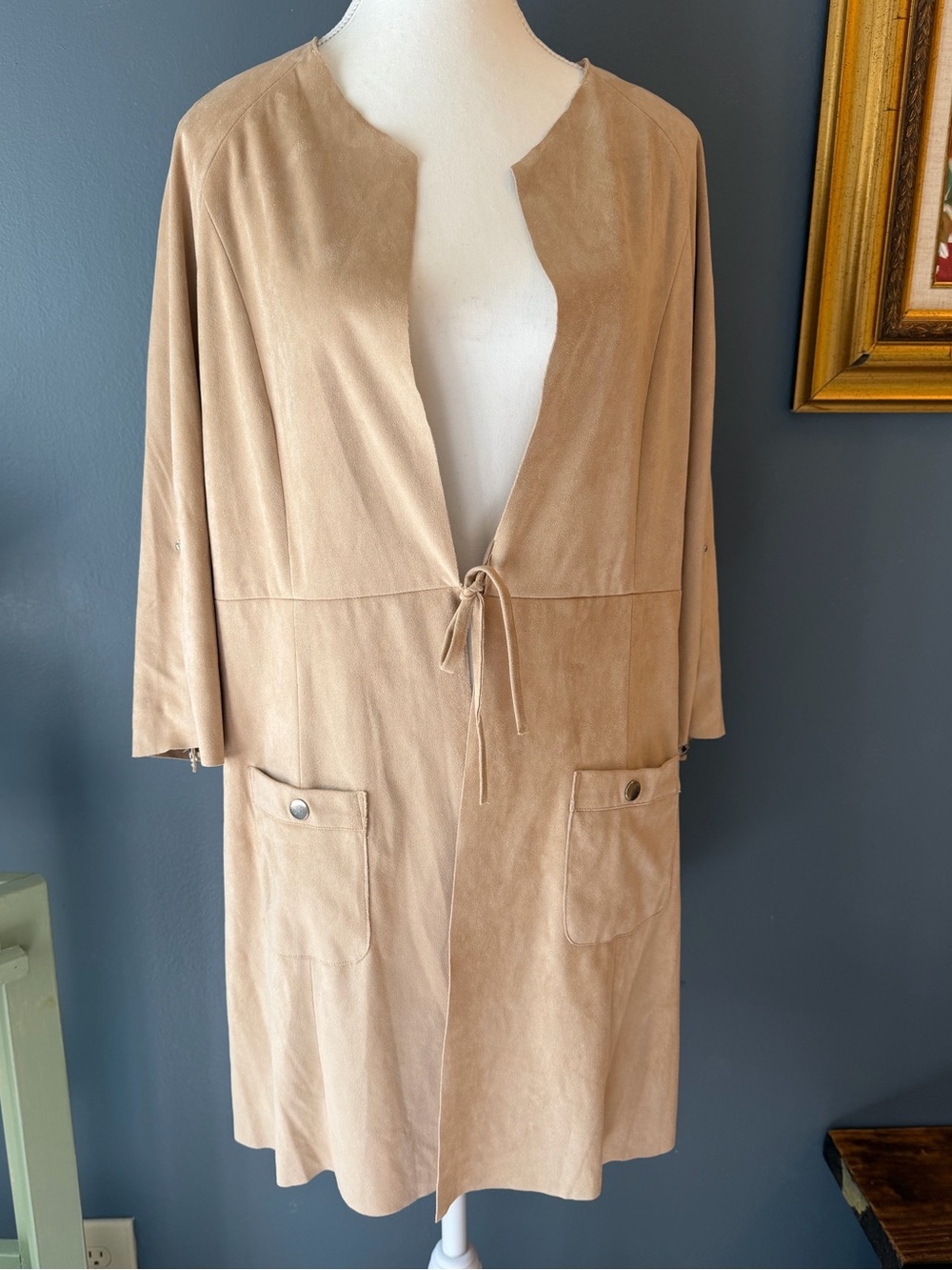 Dolce Cabo Tan Open Front Duster